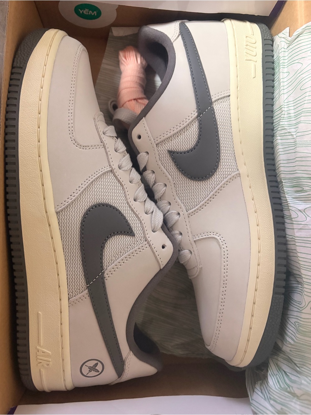 👻 Nike SB Air Force 1 Yuto - White/Iron Grey-White-Coconut Milk Men’s 9 👻